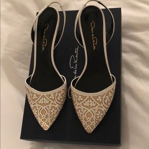 Oscar de la Renta sling backs.